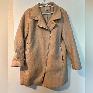 Loft pink/cream pea coat